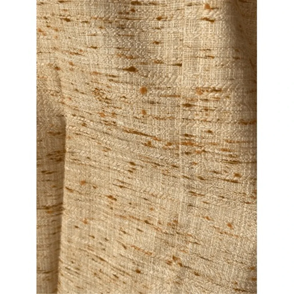 Vintage Sears Perma-Prest MCM Heavy Drapes Gold Fleck Pinch Pleat Curtains Set